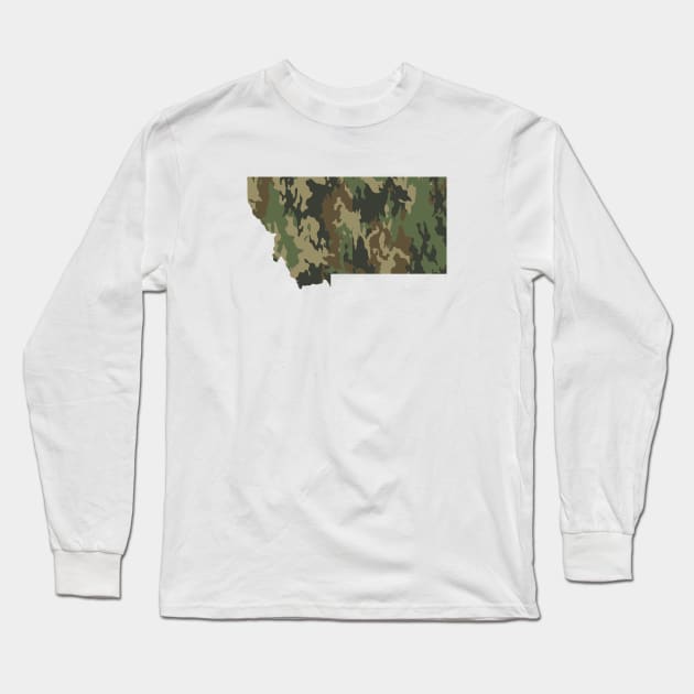 Montana Hunting Long Sleeve T-Shirt by GreenGuyTeesStore